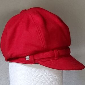 Coal Headwear "Nolita" Newsboy 60% Wool Hat,Red, Small/56cm, NEAR NEW!